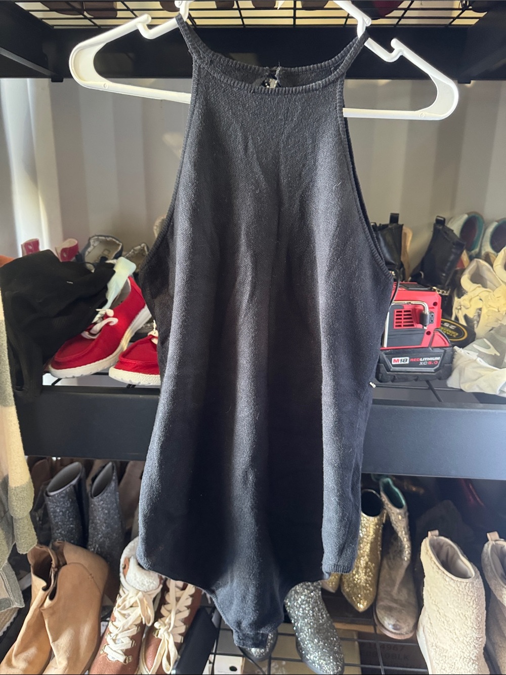 Le Lis Black Halter Bodysuit